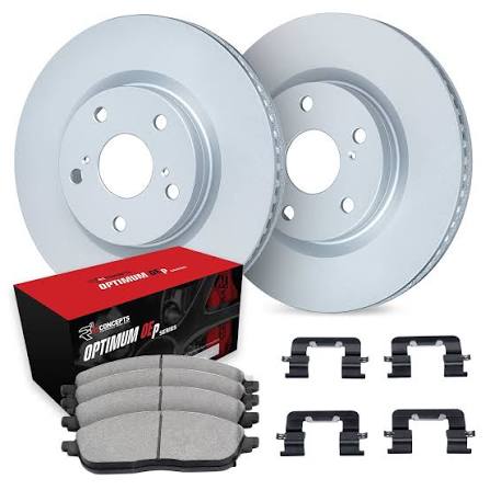 DFC Front GeoSPEC Coated Brake Rotors & R1 Optimum OE Pads w/ Hardware Subaru Forester 2019-2024 | WDUH1-13088