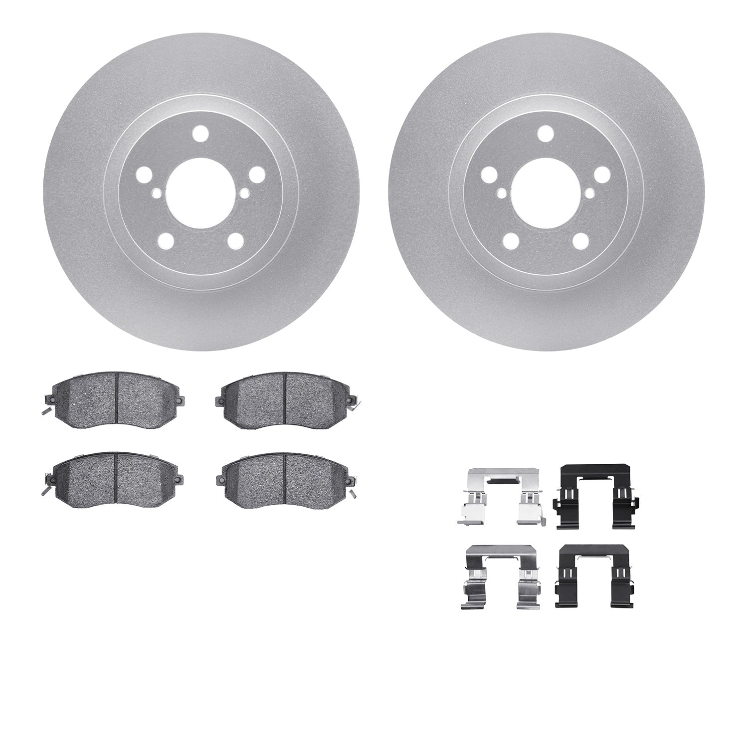 DFC Front GeoSpec Blank Rotors & 5000 Advanced Ceramic Brake Pads w/Hardware Subaru BRZ 2013-2015 | 4512-13050