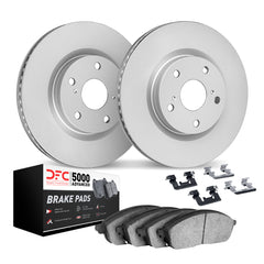 DFC Front GeoSpec Blank Rotors & 5000 Advanced Ceramic Brake Pads w/Hardware Subaru BRZ 2013-2015 | 4512-13050
