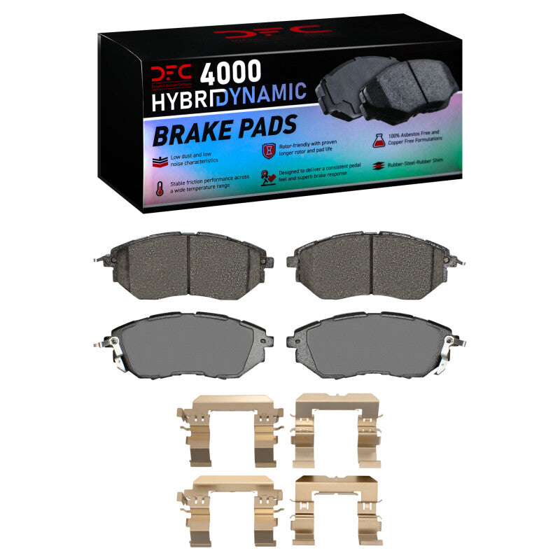 DFC Front & Rear 4000 HybriDynamic Brake Pad & GeoSPEC Rotor Package Subaru WRX 16-21 w/ Eyesight Tech | 4804-13033