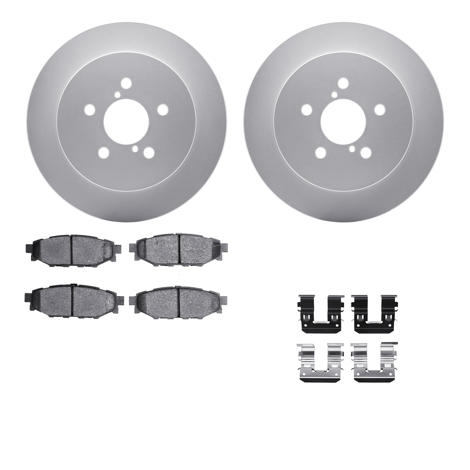 DFC Rear 5000 Advanced Ceramic Brake Pad & GeoSPEC Rotor Package Subaru Legacy GT 2005-2009 | 4512-13063