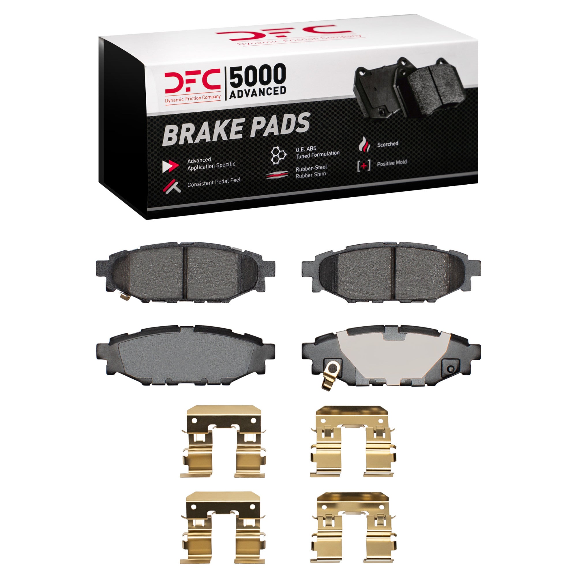 DFC Rear 5000 Advanced Ceramic Brake Pads & Hardware Kit Subaru WRX 2016-2021 w/ Manual Parking Brake | 1551-1114-01