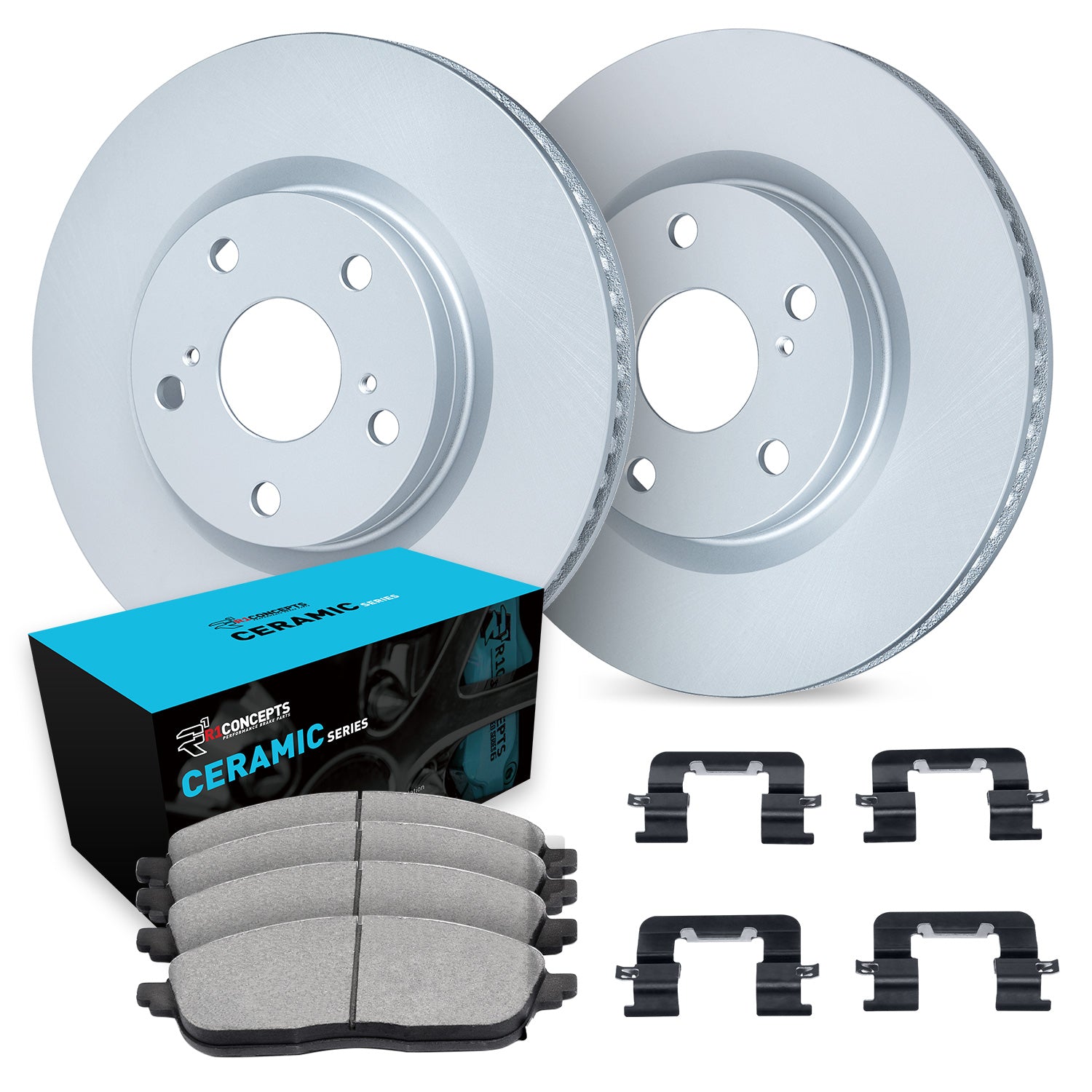 DFC Rear GeoSPEC Coated Blank Rotors & R1 Ceramic Brake Pads Subaru WRX 2016-2026 | WDWH1-13037