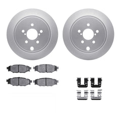 DFC Rear GeoSPEC Coated Brake Rotors & R1 Ceramic Brake Pads w/ Hardware Subaru BRZ 2013-2015 w/ Solid Rear Disc | WDWH1-13027