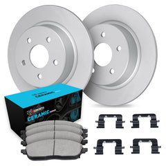 DFC Rear GeoSPEC Coated Brake Rotors & R1 Ceramic Brake Pads w/ Hardware Subaru BRZ 2013-2015 w/ Solid Rear Disc | WDWH1-13027