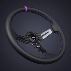 DND Performance Carbon Fiber Suede Race Steering Wheel - Purple