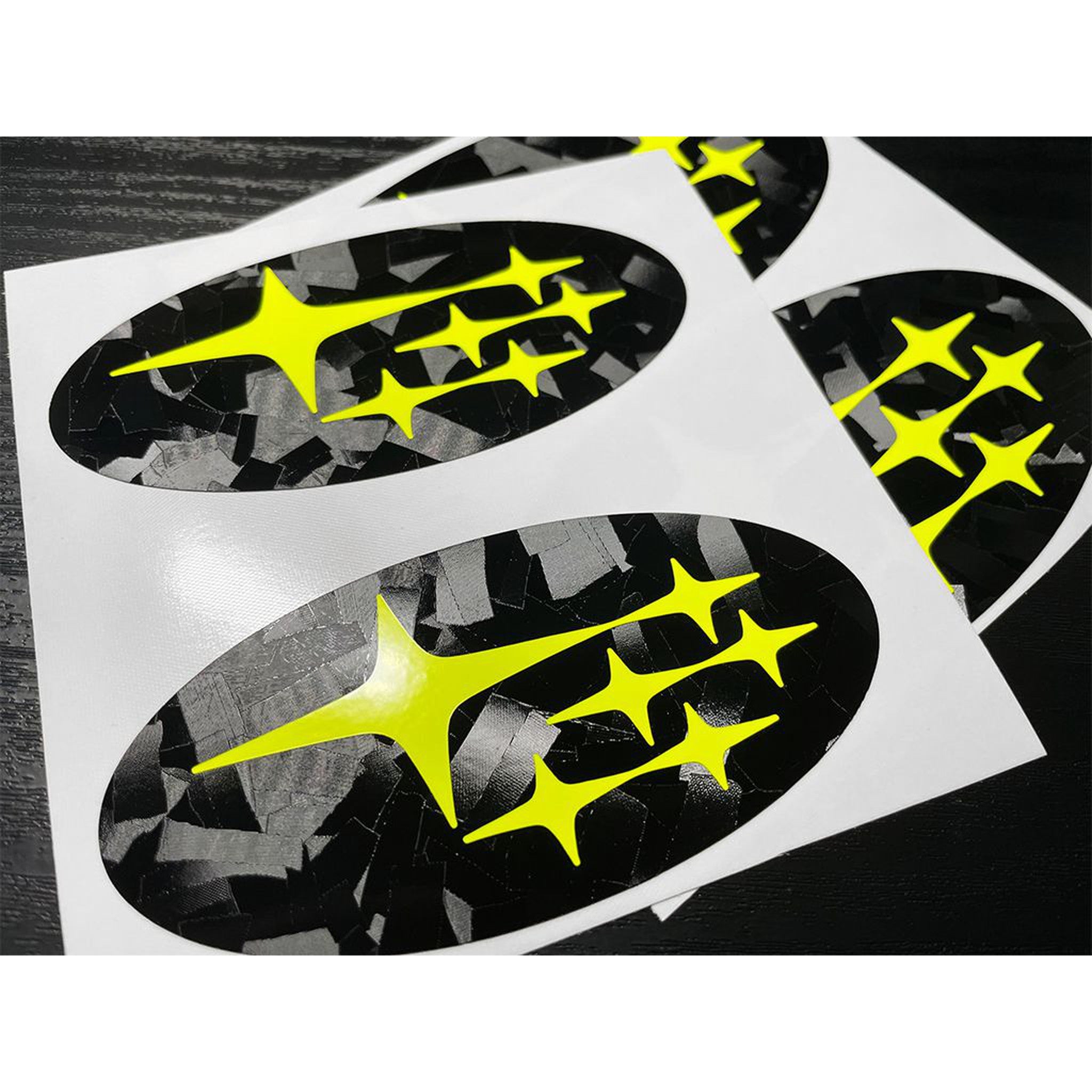 DTC Carbon Fiber Front and Rear Emblem Overlay Pair Subaru Legacy 2015-2018
