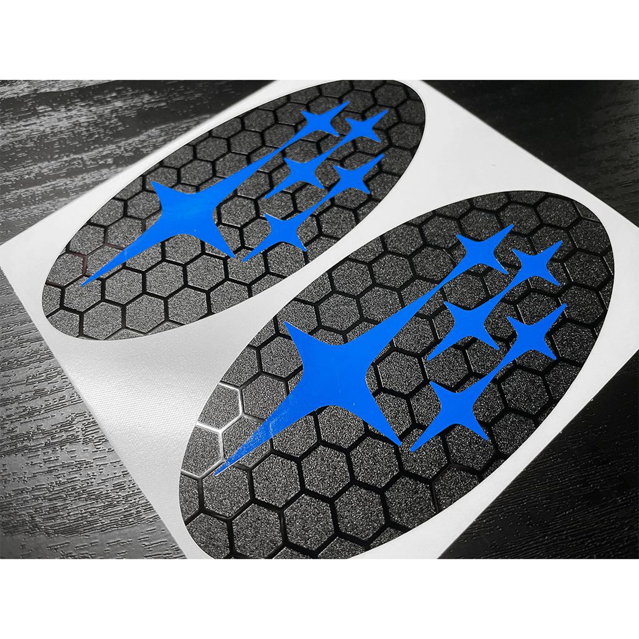 DTC Carbon Fiber Front and Rear Emblem Overlay Pair Subaru Legacy 2015-2018