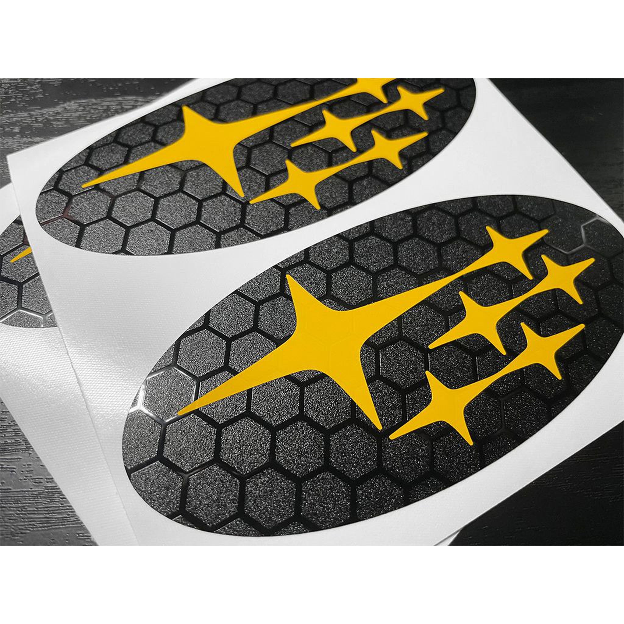 DTC Carbon Fiber Front and Rear Emblem Overlay Pair Subaru Legacy 2015-2018