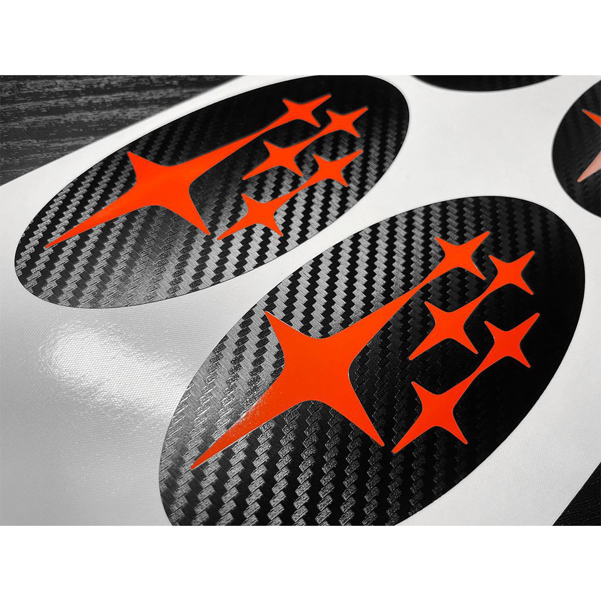 DTC Carbon Fiber Front and Rear Emblem Overlay Pair Subaru Legacy 2015-2018