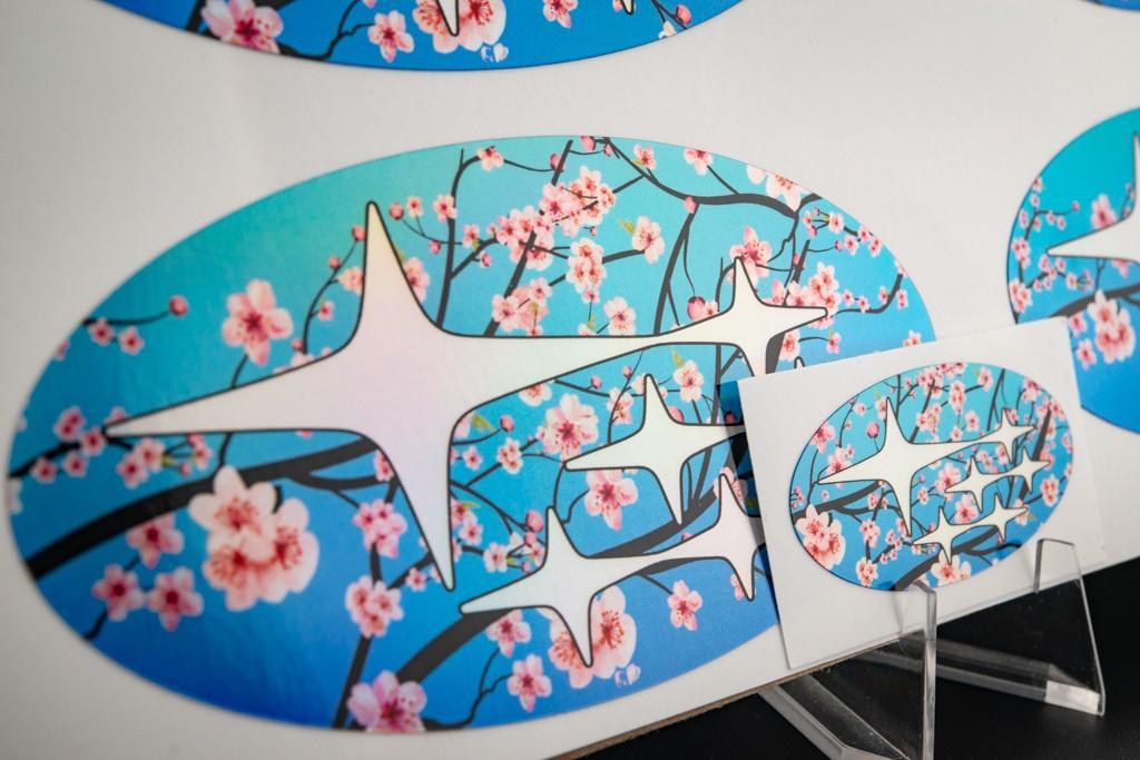 DTC Emblem Overlay Set Holographic Cherry Blossom Blue Subaru BRZ 2022-2026