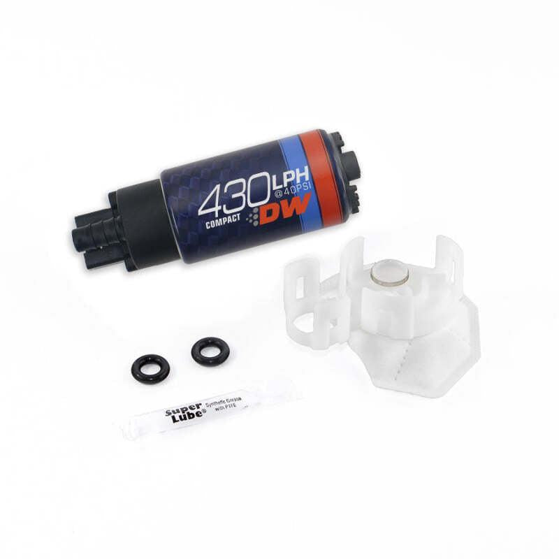 DeatschWerks DW430C 430lph Compact Fuel Pump 08-15 Mitsubishi EVO X / 12-16 Honda Civic | 9-437-1026