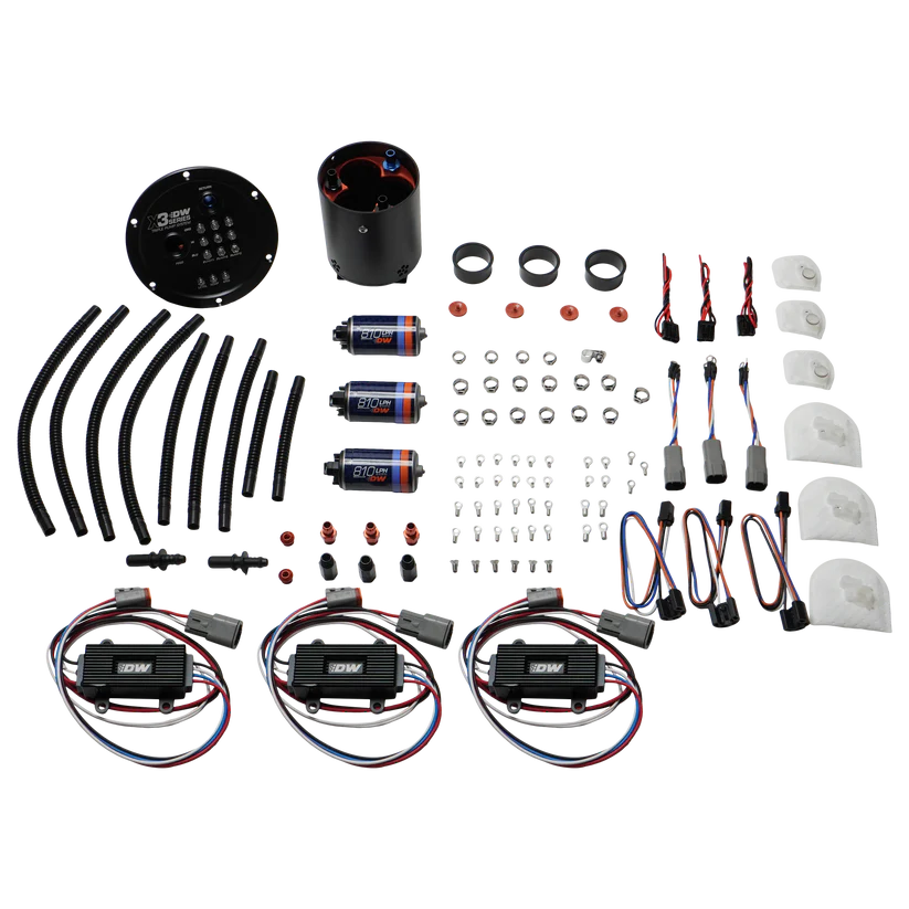 DeatschWerks X3 Triple Pump Module w/ Triple DW810 Pumps/Controllers/PNP Harness Nissan GT-R 2009-2024 | 9-811-C105-7021-PNP