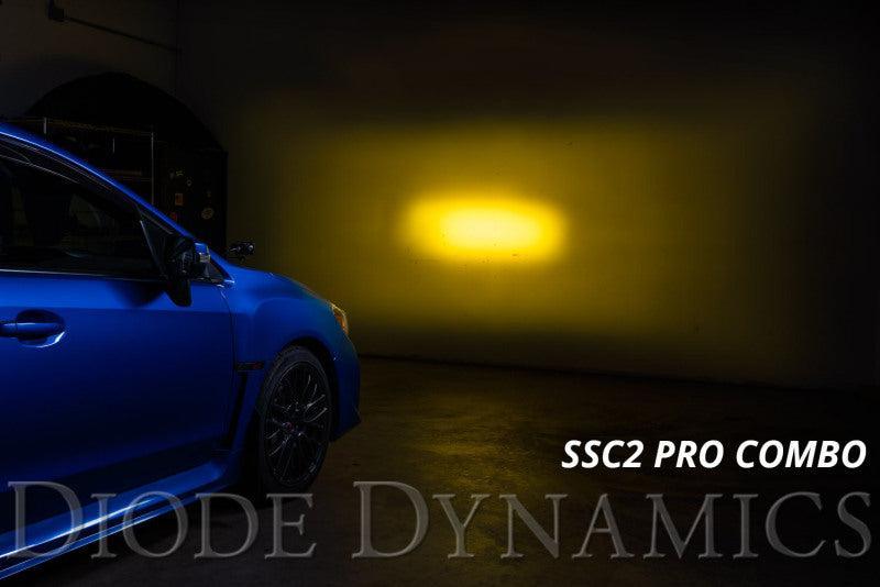 Diode Dynamics C2 Sport Stage Series 2in LED Ditch Light Kit Yellow Combo Subaru WRX / STI 2015-2021 | DD6617