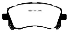 EBC Bluestuff Front Brake Pads Subaru WRX 2002-2003 | DP51134NDX
