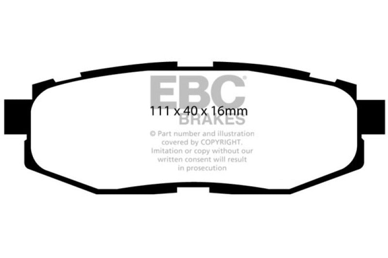 EBC Bluestuff NDX Full Race Rear Brake Pad Set BRZ / 86 / FR-S 2013-2020 | DP51758NDX