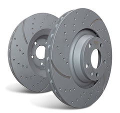 EBC GD Sport Drilled & Slotted Front Rotors Nissan Skyline R34 2.5 Turbo GT-T 1999-2002 | GD1273