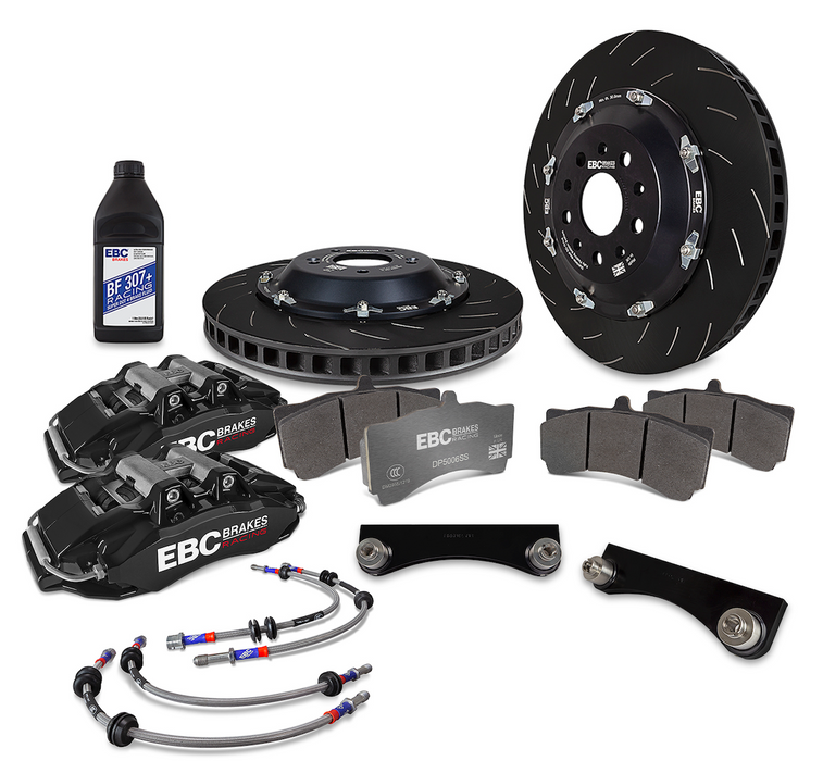 EBC Racing Black 6-Piston 355mm Rotors Apollo Front Big Brake Kit 2002-2014 WRX / 2004-2021 STI / 1993-2007 Impreza| BBK054BLK-1