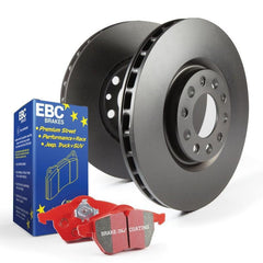 EBC S12 Redstuff Ceramic Brake Pads and RK Rotors Rear Subaru WRX 2015-2021 | S12KR1478