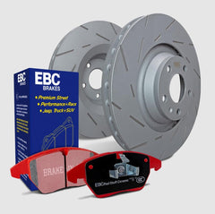 EBC S4 Kits Redstuff Ceramic Sport Brake Pads and Gray USR Rotors Kit Rear Subaru WRX 2022-2026 | S4KR1584