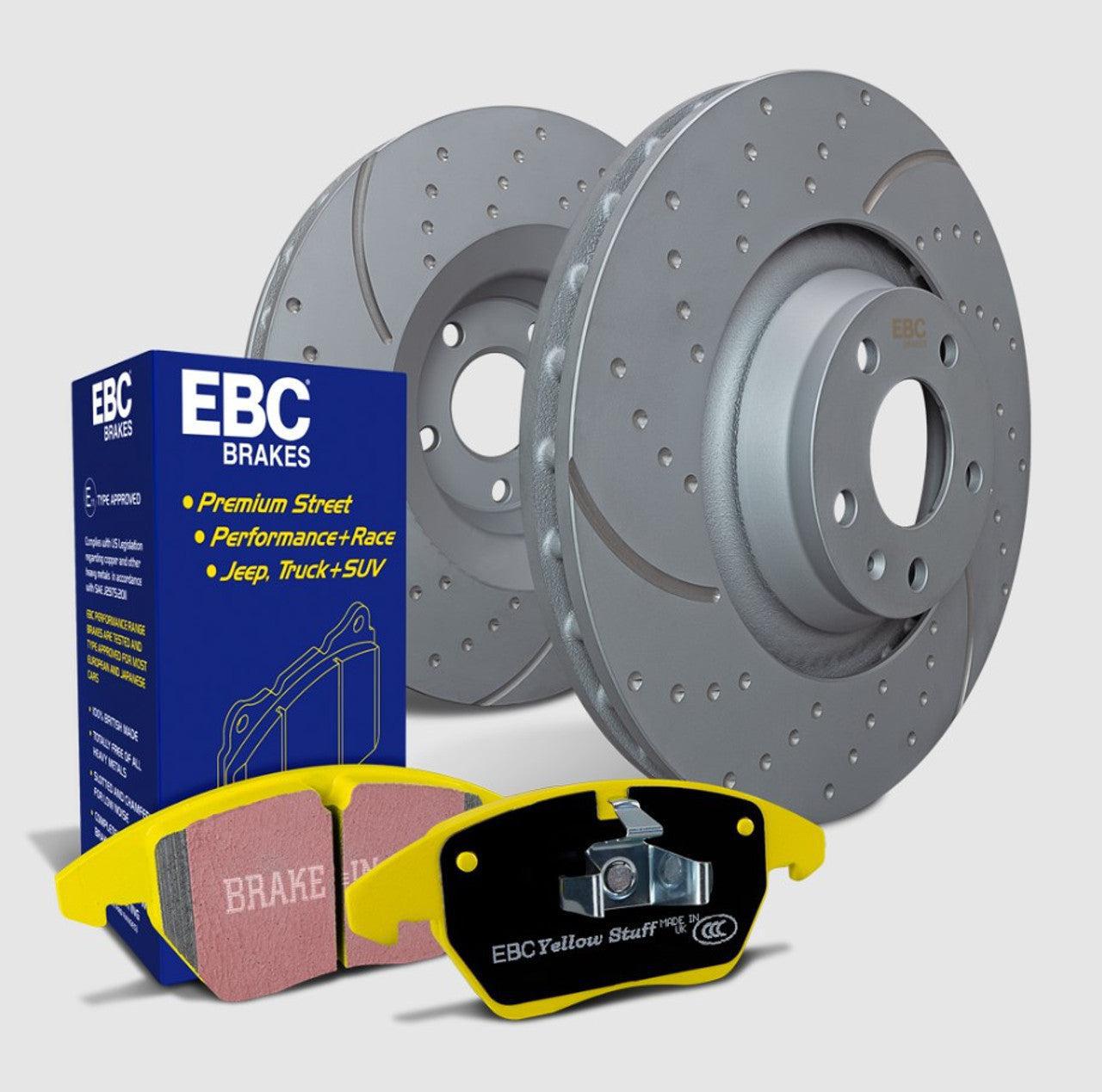EBC S5 Yellowstuff Sport Rear Brake Pads and Gray GD Rear Rotors Kit WRX 2022-2026 | S5KR1835