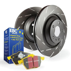 EBC S9 Yellowstuff Brake Pads and Gray USR Rotors Rear Subaru WRX 2015-2021 | S9KR1517