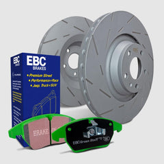 EBC S2 Greenstuff 2000 Sport Rear Brake Pads and Grey USR Rear Rotors Kit Subaru WRX 2022-2026 | S2KR2708