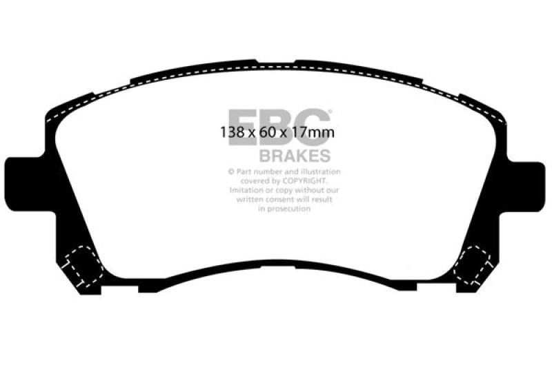 EBC Ultimax2 Front Brake Pads Subaru Forester 2.5 1998-2002 | UD721