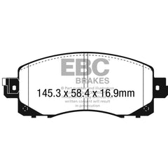 EBC Yellowstuff Front Brake Pads Subaru WRX 2022-2025 | DP42330R