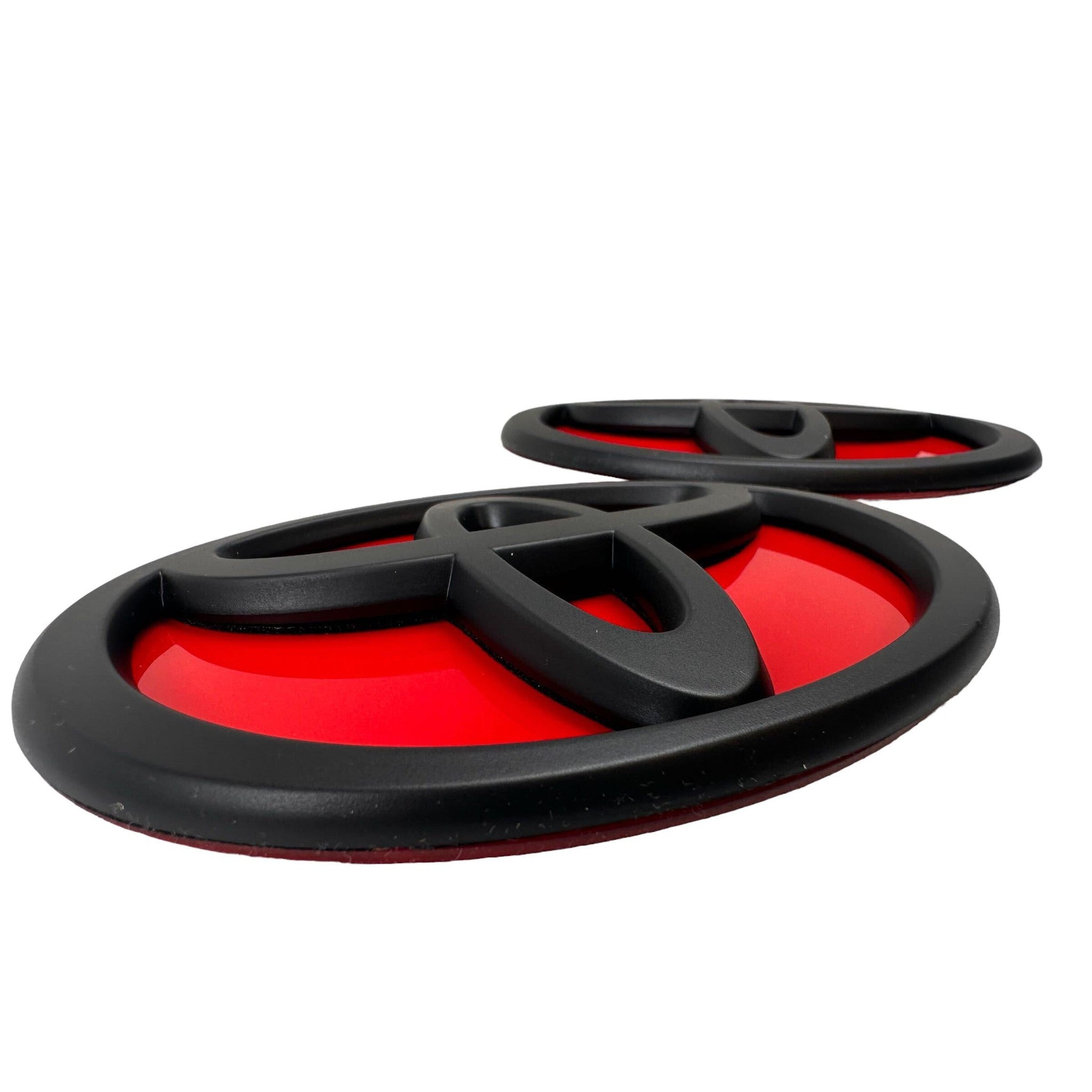 Emblems Only Front and Rear T-Logo Matte Black with Gloss Red Base Toyota GR86 22-26