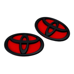 Emblems Only Front and Rear T-Logo Matte Black with Gloss Red Base Toyota GR86 22-26