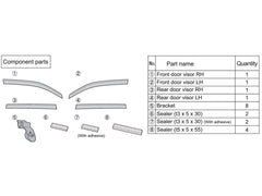 Subaru OEM Side Window Deflectors Kit Of Four For Front And Rear Subaru Forester 2025-2026 | F0010SL000