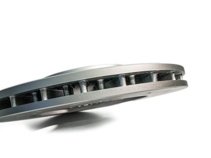 FactionFab Slotted Front Rotor V2 Dual Drilled 5x100/114 Subaru STI 2004-2017 | FFA1.10290.1