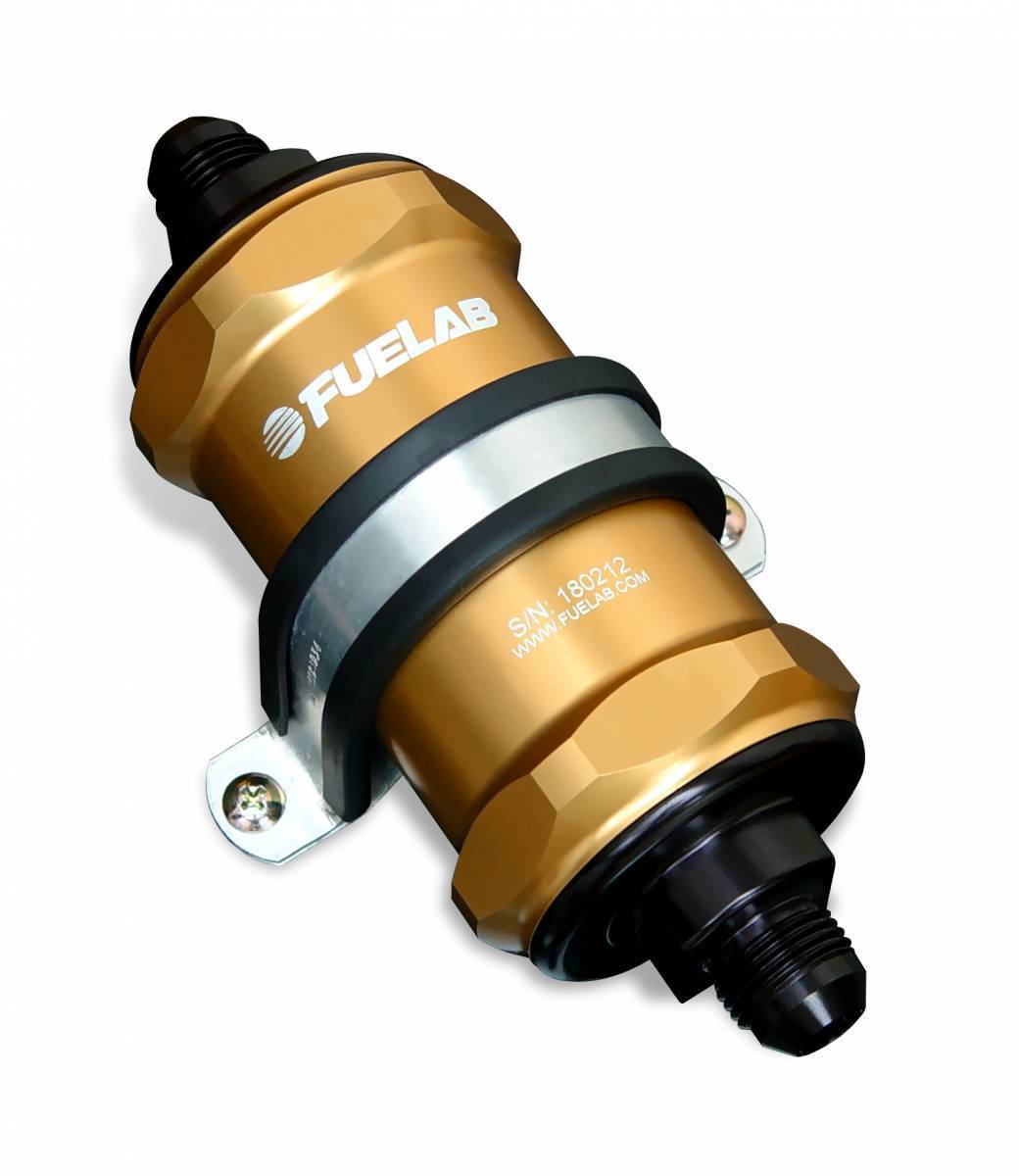 Fuelab 81803 In-Line Fuel Filter Gold | 81803-5