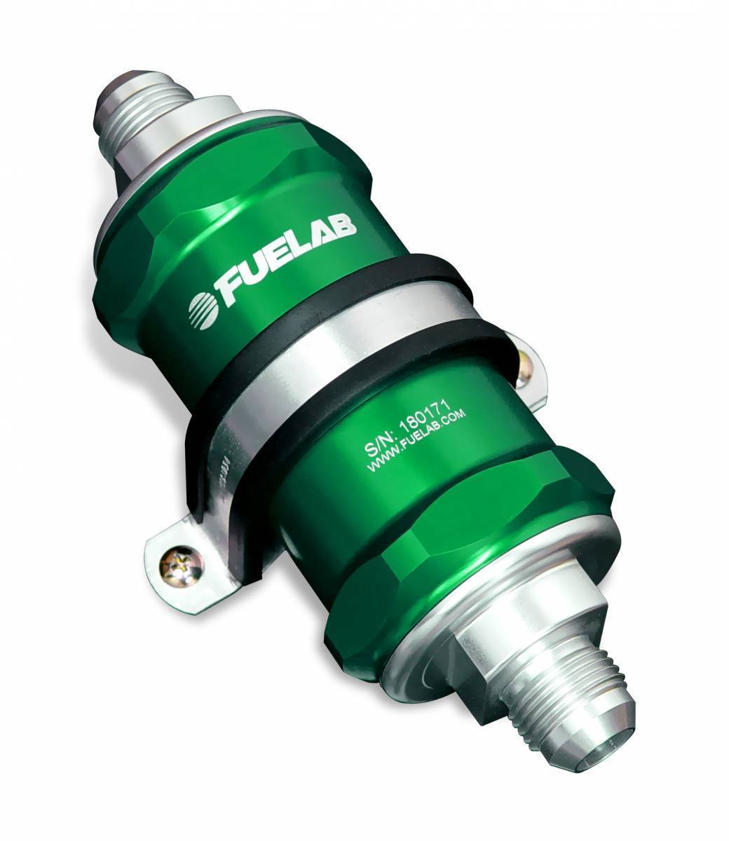 Fuelab 81803 In-Line Fuel Filter Green | 81803-6