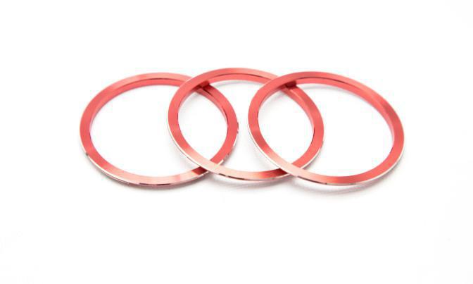 GCS Climate Control Trim Bezels V2 (3pc) Red WRX / STI 2015-2021 | ACTRIMV2-SUBARU-RD