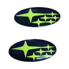 GCS Front and Rear Emblem Set Neon Stars WRX / STI 2015-2021 | 15WRXFRSET-NE