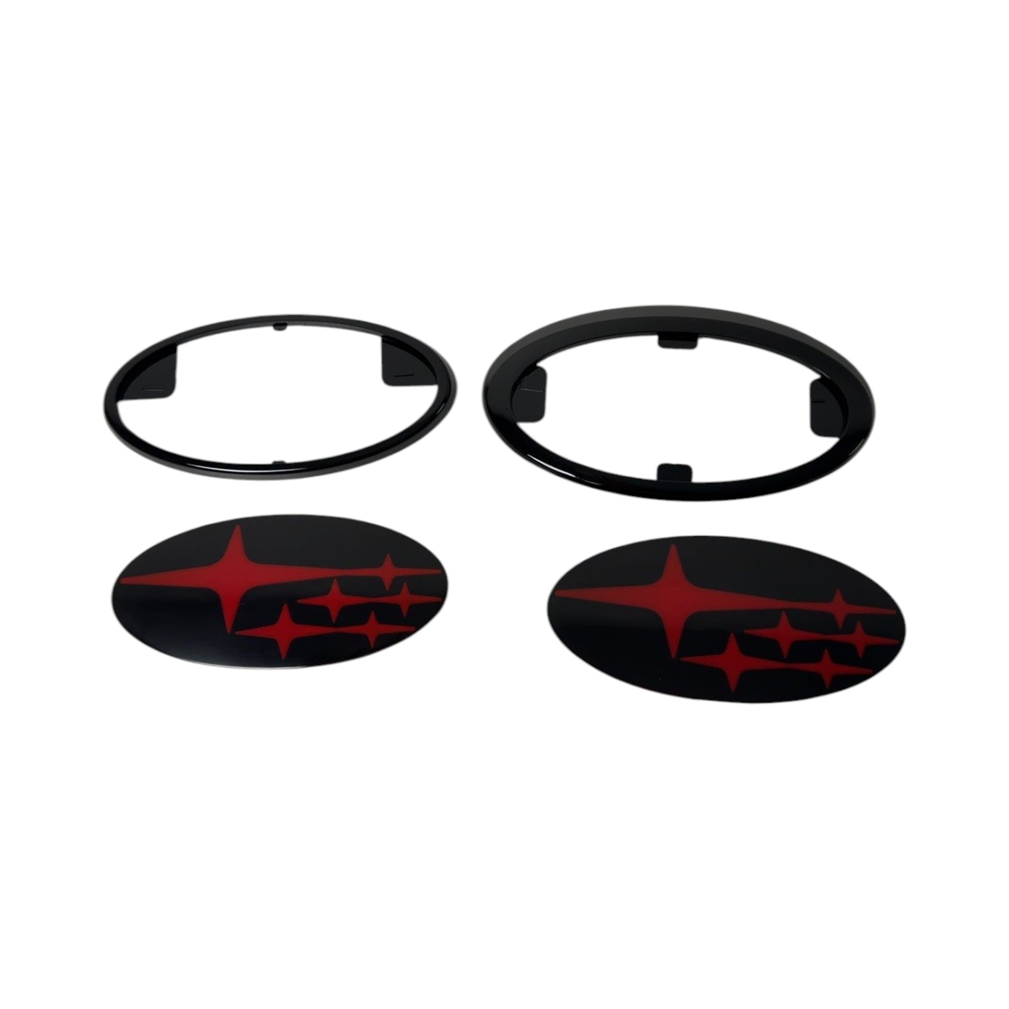 GCS Front and Rear Emblem Set Red Stars Subaru Forester 2014-2018 | GCS14FXFREM-RD