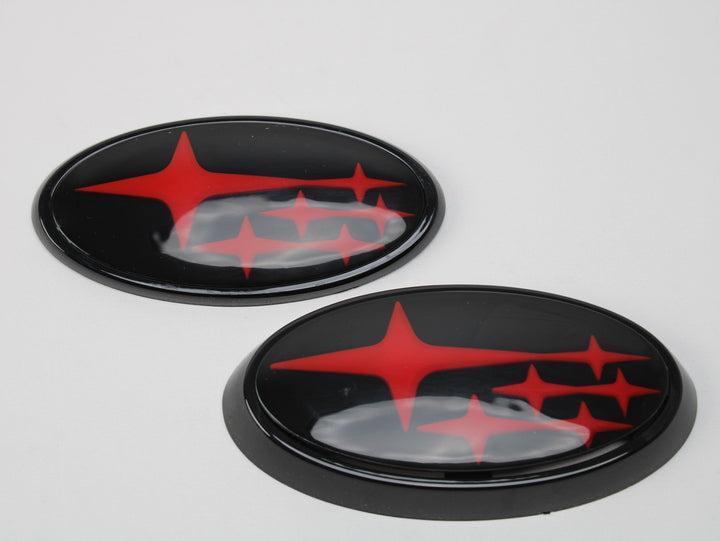 GCS Front and Rear Emblem Set WRX / STI 2015-2021 | 15WRXFRSET-RED