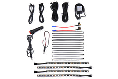 GCS RGB Interior Footwell Lighting Kit Front and Rear with Bluetooth - Universal | GCSGCSRBGINT