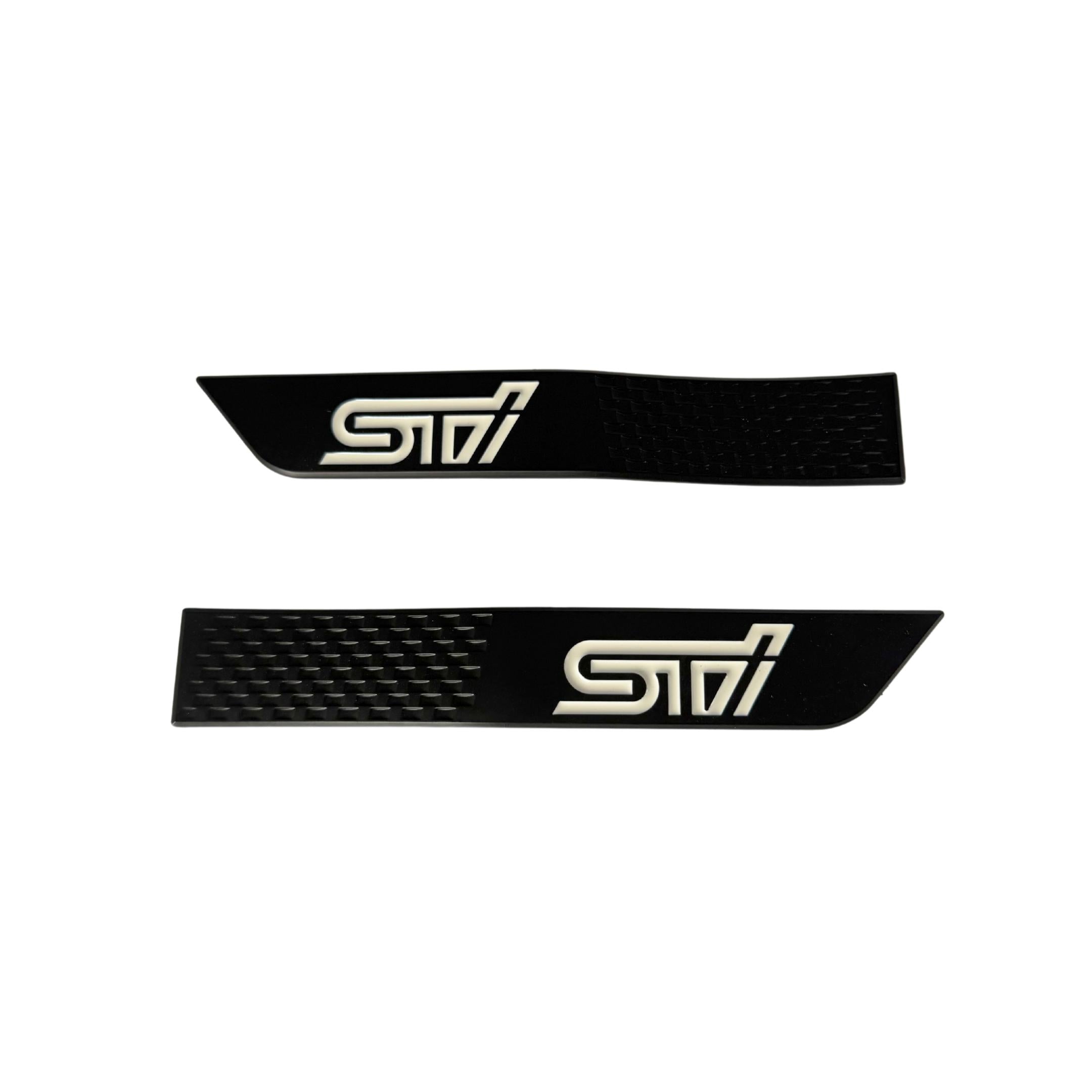 GCS STI Fender Emblems White Matte Subaru WRX / STI 2015-2021 | 15STIMBFEND-WHT
