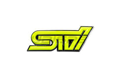 GCS STI Grille Emblem Neon and Black Subaru WRX / STI 2015-2021 | 15STIGREMB-NEBK