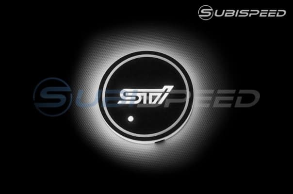 GCS STI LED Battery Powered Cup Holder Coasters White Pair | STILEDCH-WH