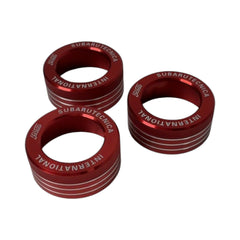 GCS Subaru Tecnica International Style Red Dual Climate Control Knobs 13-16 Scion FR-S / 13-20 Subaru BRZ / 17-20 Toyota 86 | GCS-DCKNOBS-RD