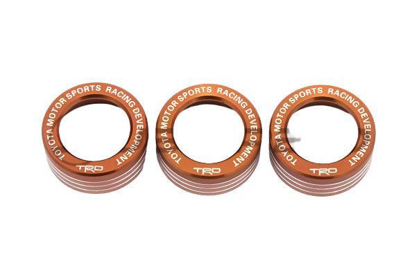 GCS Toyota 86 Style Dual Climate Control Knobs Orange 13-16 Scion FR-S / 13-20 Subaru BRZ / 17-20 Toyota 86 | STY-DC-KNOB-T-OR