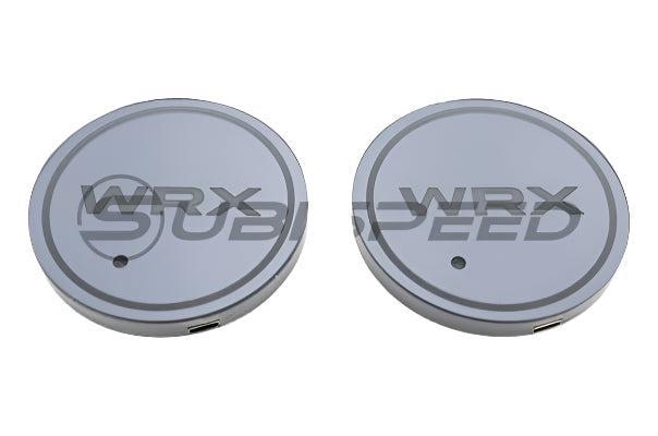 GCS WRX LED Battery Powered Cup Holder Coasters Red Pair | WRXLEDCH-RED