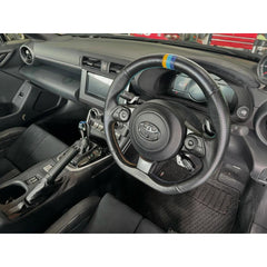 GReddy All-Leather Steering Wheel w/ TRUST 3 Colored Stitching BRZ / FR-S / 86 2013-2020 | 16610001