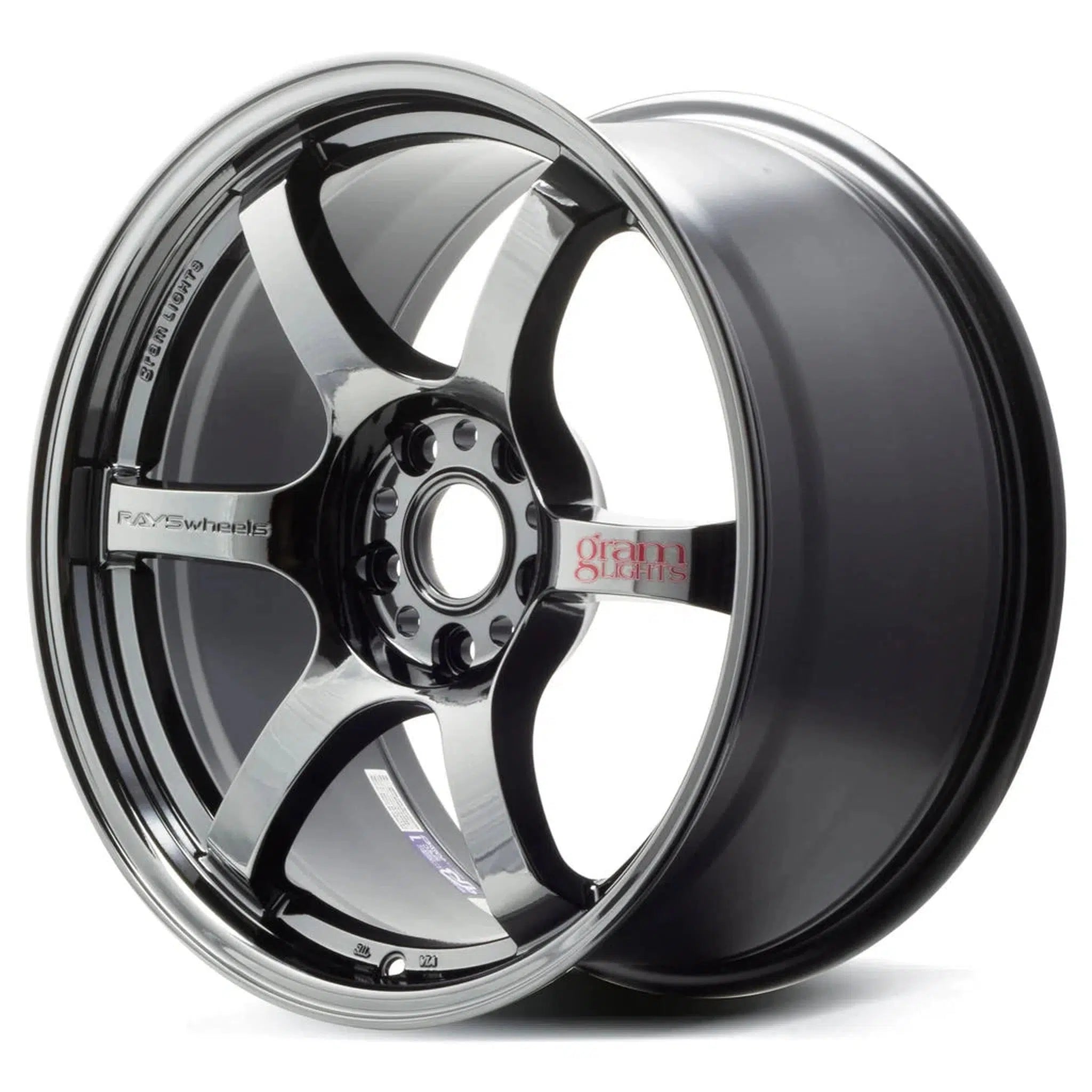 Gram Lights 57DR 18X9.5 +38 5-114.3 Royal Black Chrome Wheel | WGIX38E7