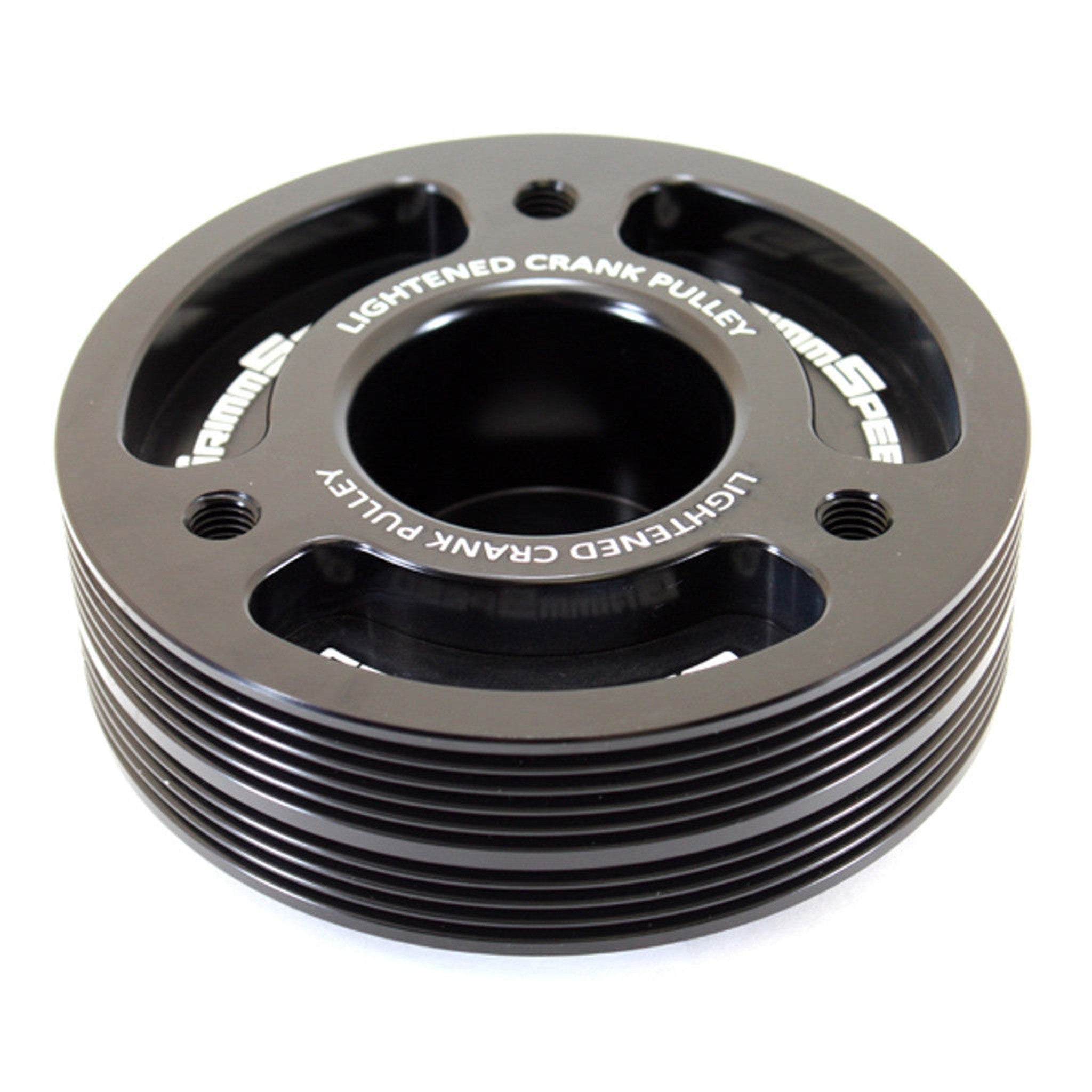 GrimmSpeed Black Lightweight Crank Pulley Subaru WRX 02-14 / STI 04-21 / Legacy GT 05-09 | 095015BK