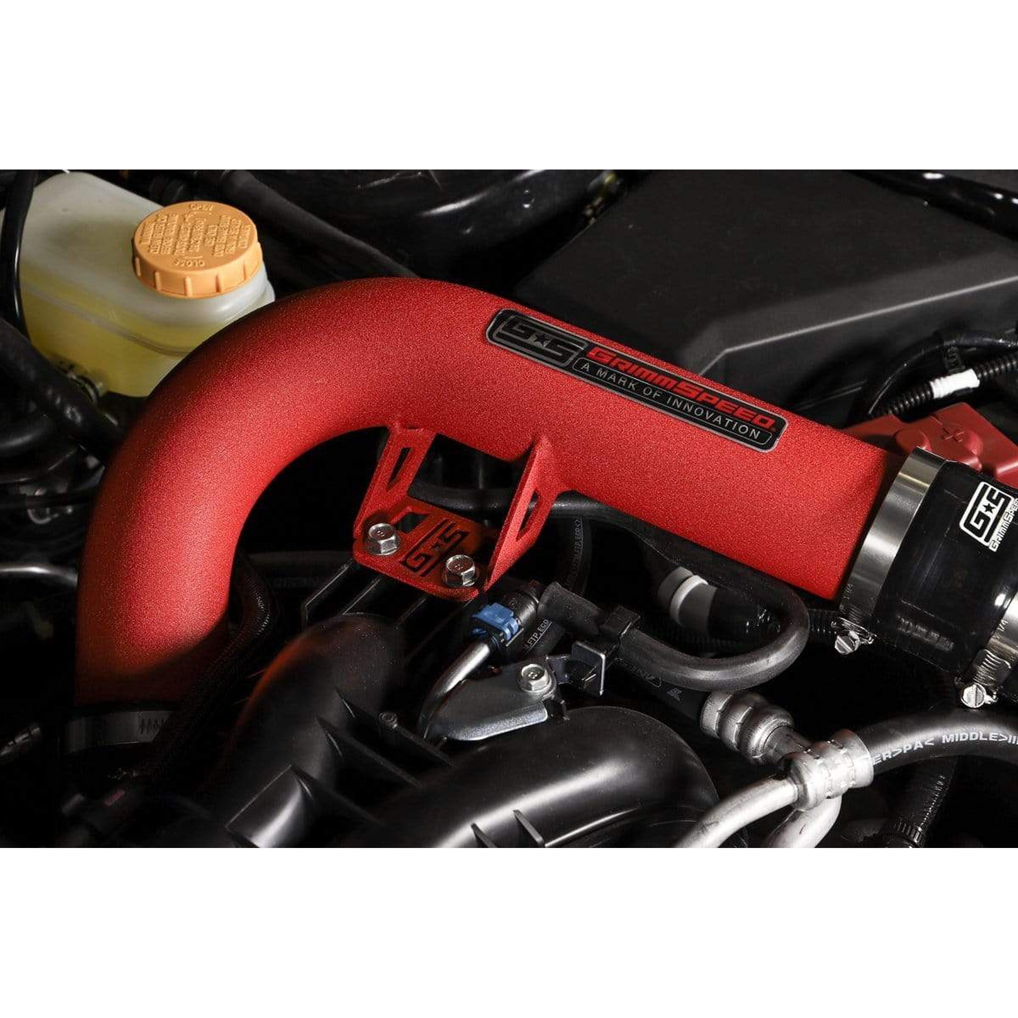 GrimmSpeed Front Mount Intercooler Kit Black Core / Red Pipe Subaru WRX 2015-2021 | 090255